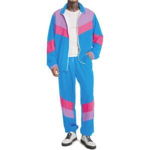 80s Outfit Men 90s Tracksuit Costumes Halloween 70s Windbreaker Jacket